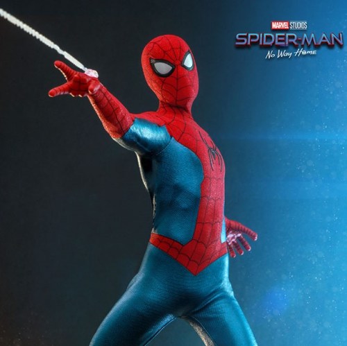 Spider-Man (New Red and Blue Suit) Spider-Man No Way Home Movie Masterpiece 1/6 Action Figure by Hot Toys